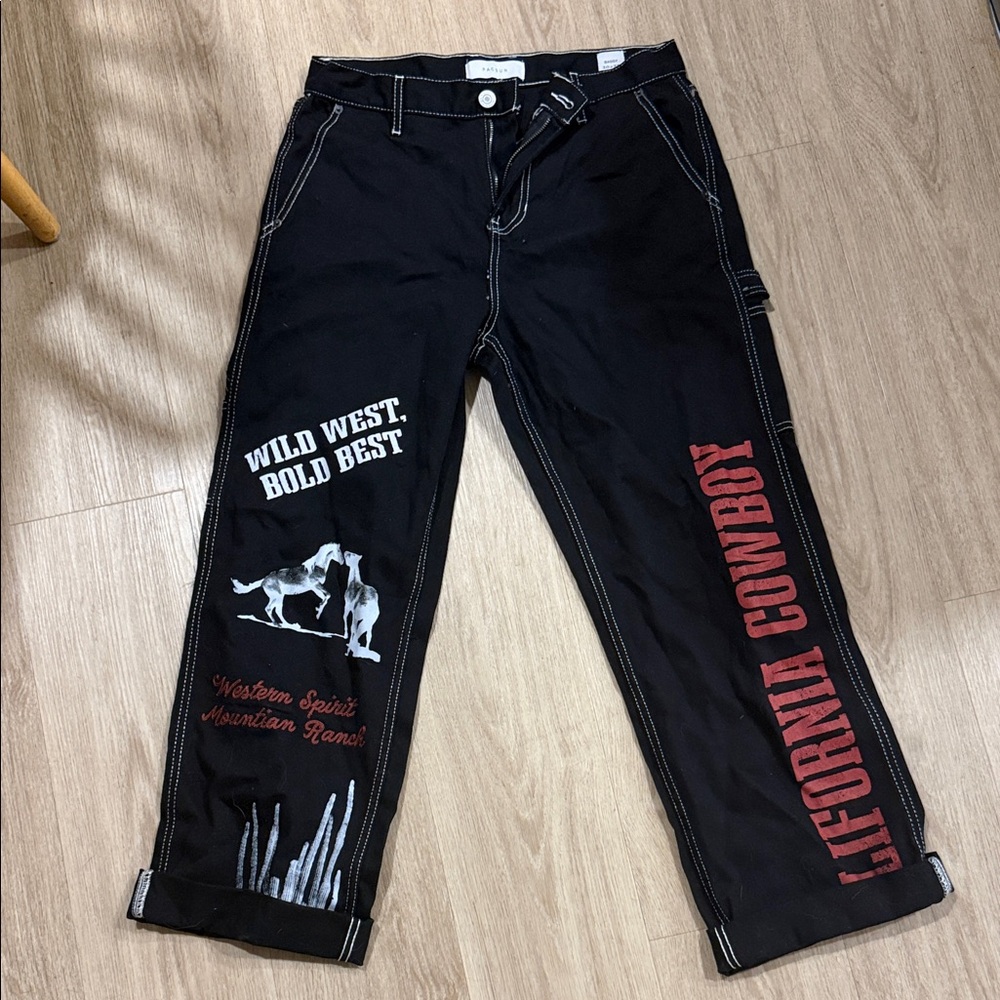 PacSun Black Cowboy Graphic Pants